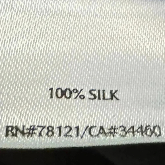 EILEEN FISHER 100% Silk Open Front Sheer Blouse Black Sequin Trim Elegant Crop - Picture 7 of 13